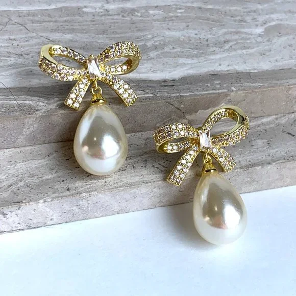 Anthropologie | Jewelry | New Anthropologie Shashi Pave Bow